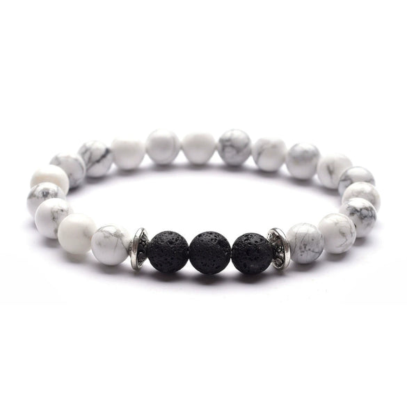 Moon And Star Couple Bracelet With Black Onyx White Pine Stone And Green Aventurine Geometric Beaded Friendship Bracelet