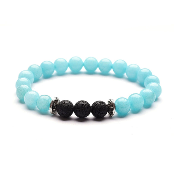 Moon And Star Couple Bracelet With Black Onyx White Pine Stone And Green Aventurine Geometric Beaded Friendship Bracelet
