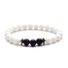 Moon And Star Couple Bracelet With Black Onyx White Pine Stone And Green Aventurine Geometric Beaded Friendship Bracelet