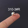 Moonstone Ear Nail Metal Geometric Style Electroplating Jewelry