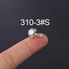 Moonstone Ear Nail Metal Geometric Style Electroplating Jewelry