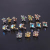 Moonstone Ear Nail Metal Geometric Style Electroplating Jewelry