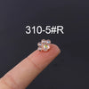 Moonstone Ear Nail Metal Geometric Style Electroplating Jewelry