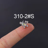 Moonstone Ear Nail Metal Geometric Style Electroplating Jewelry
