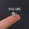 Moonstone Ear Nail Metal Geometric Style Electroplating Jewelry