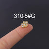 Moonstone Ear Nail Metal Geometric Style Electroplating Jewelry