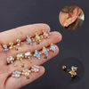 Moonstone Ear Nail Metal Geometric Style Electroplating Jewelry