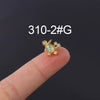 Moonstone Ear Nail Metal Geometric Style Electroplating Jewelry