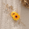 Mori Fairy Style Women's Handmade Pearl Flower Hair Band Bridal Headwear With Sunflower And Daisy Details