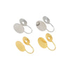 Mosquito Coil Disc Ear Clip Converter Ear Accessories Copper 18K Real Gold Plated Electroplating Diy