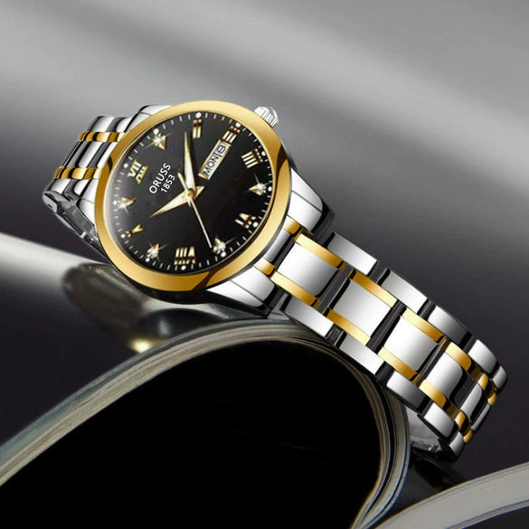 Movement Mechanical Women's Watch Alloy Tungsten Steel Color Round Dial Waterproof