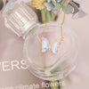 Multi Color Gradient Butterfly Stainless Steel And Copper Necklace With Electroplating Treatment