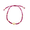 Multi Color Hand Woven Beaded Metal Bracelet For Women With 18K Copper Gold Plated Beads