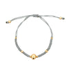 Multi Color Hand Woven Beaded Metal Bracelet For Women With 18K Copper Gold Plated Beads