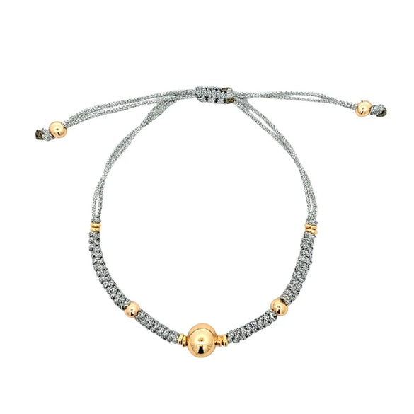 Multi Color Hand Woven Beaded Metal Bracelet For Women With 18K Copper Gold Plated Beads