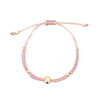 Multi Color Hand Woven Beaded Metal Bracelet For Women With 18K Copper Gold Plated Beads