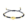 Multi Color Hand Woven Beaded Metal Bracelet For Women With 18K Copper Gold Plated Beads