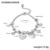 Multi Element Diy Women's Bracelet With Star Moon Zircon Stainless Steel Accessories Geometric Styling Electroplating Treatment