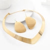 Multi Layer Collar Bracelet Earrings Jewelry Suit For Women Alloy Electroplated With O Word Chain