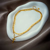 Multi Layer Female Clavicle Chain Necklace In Titanium Steel With Cross Design And Electroplating Treatment