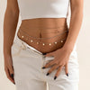 Multi-Layer Tassel Sequined Metal Waist Beach Rhinestone Alloy Body Chain