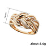 Multi Layer Winding Hollow Metal Geometric Twist Ring For Men And Women Copper Material