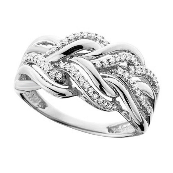 Multi Layer Winding Hollow Metal Geometric Twist Ring For Men And Women Copper Material