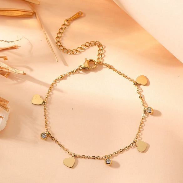 Multi Pendant Women's Necklace In Titanium Steel With Four Leaf Clover Love Star Moon Devil's Eye And Geometric Patterns