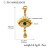 Multiaccessory Necklace Bracelet 316L Stainless Steel Furnace Vacuum Plated With Devil's Eye Pattern In Colorful Style