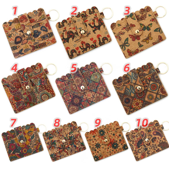Multicard Card Bag Small Wallet Coin Purse Retro Exquisite Pu Animals Printed For Women