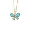 Multicolor Butterfly Pendant Fashion Stainless Steel Necklace