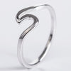 Multicolor Geometric Wave Ring Electroplated Metal Simple Unisex Jewelry Accessory