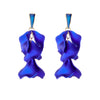 Multicolor Petal Leaf Tassel Long Earrings For Women Acrylic Baking Paint