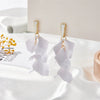 Multicolor Petal Leaf Tassel Long Earrings For Women Acrylic Baking Paint