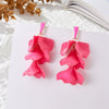 Multicolor Petal Leaf Tassel Long Earrings For Women Acrylic Baking Paint