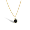 Multicolor Round Gem Ochain Necklace Plated With Real Gold Geometric Style