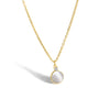 Multicolor Round Gem Ochain Necklace Plated With Real Gold Geometric Style
