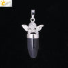 Multicolor Simple Bullet Shape Natural Stone Crystal Alloy Accessories Minimalist Pendant Necklace Jewelry