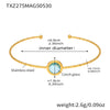 Multifaceted Czech Glass Open Circle Bracelet Jewelry Stainless Steel Nonfading
