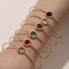 Multifaceted Czech Glass Open Circle Bracelet Jewelry Stainless Steel Nonfading