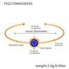 Multifaceted Czech Glass Open Circle Bracelet Jewelry Stainless Steel Nonfading