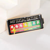 Multifunctional Alloy Geometric Expression Mood Conversion Energy Sliding Brooch Jewelry With Electroplating