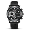 Multifunctional Chronograph Large Dial Men's Watch Alloy Case Silicone Strap Mineral Strengthened Glass Mirror Round Dial