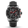 Multifunctional Chronograph Leather Sports Quartz Watch For Men Alloy Case Genuine Leather Strap Stainless Steel Clasp Round Dial