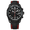 Multifunctional Chronograph Luminous Calendar Men's Alloy And Silicone Sports Quartz Watch With Round Dial