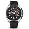 Multifunctional Chronograph Sport Men's Watch Alloy Case Mineral Strengthened Glass Mirror Silicone Strap Stainless Steel Clasp Round Dial