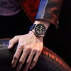 Multifunctional Chronograph Sport Men's Watch Alloy Case Mineral Strengthened Glass Mirror Silicone Strap Stainless Steel Clasp Round Dial