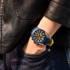 Multifunctional Chronograph Sports Watch For Men Alloy Case Silicone Strap Mineral Strengthened Glass Mirror Round Dial