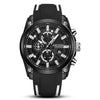 Multifunctional Chronograph Sports Watch For Men Alloy Case Silicone Strap Mineral Strengthened Glass Mirror Round Dial