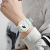 Multifunctional Electronic Jelly Silicone Watch For Students Square Dial Plastic Case And Mirror